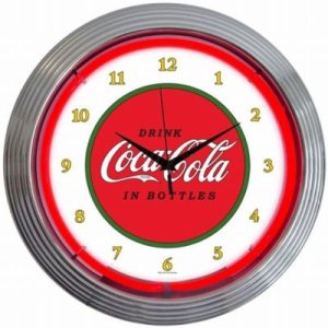 画像1: コカコーラCoca-cola1910 ネオンクロック レトロ 壁掛時計