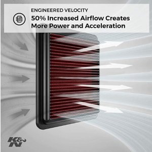 画像2: K&N33-2355  純正交換 エアフィルター アルファード ヴェルファイア エスティマ ヴァンガード RAV4 他  用