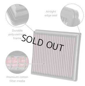 画像2: K&N 33-2211 純正交換 エアフィルター トヨタ ヴィッツ ( NCP10系, NSP130系 ) / シエンタ ( NCP81系 ) / スペイド ( NSP130系 ) / bB ( NCP30系 ) / パッソ ( NGC30 ) / ポルテ ( NNP10系, NNP15, NSP140 ) / スバル トレジア ( NSP120X ) / ダイハツ ブーン ( M601S ) / 他 用 (2)